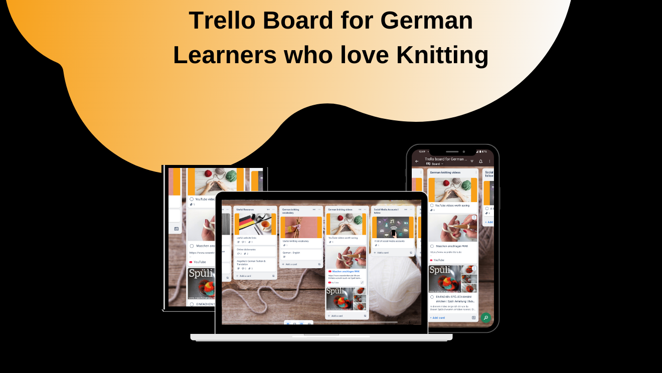 Trello Board for German Learners who love Knitting