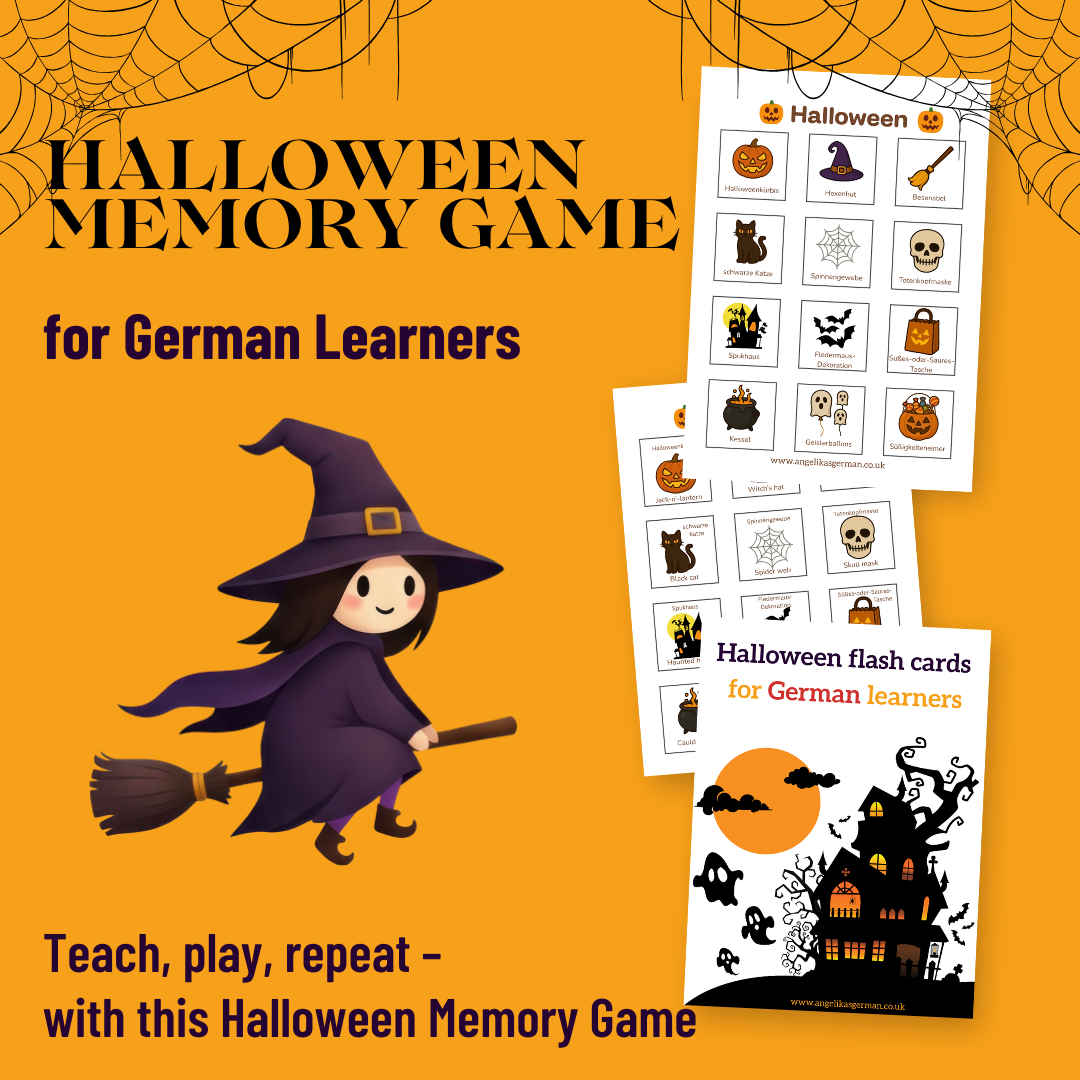 Halloween Memory Game for German Learners