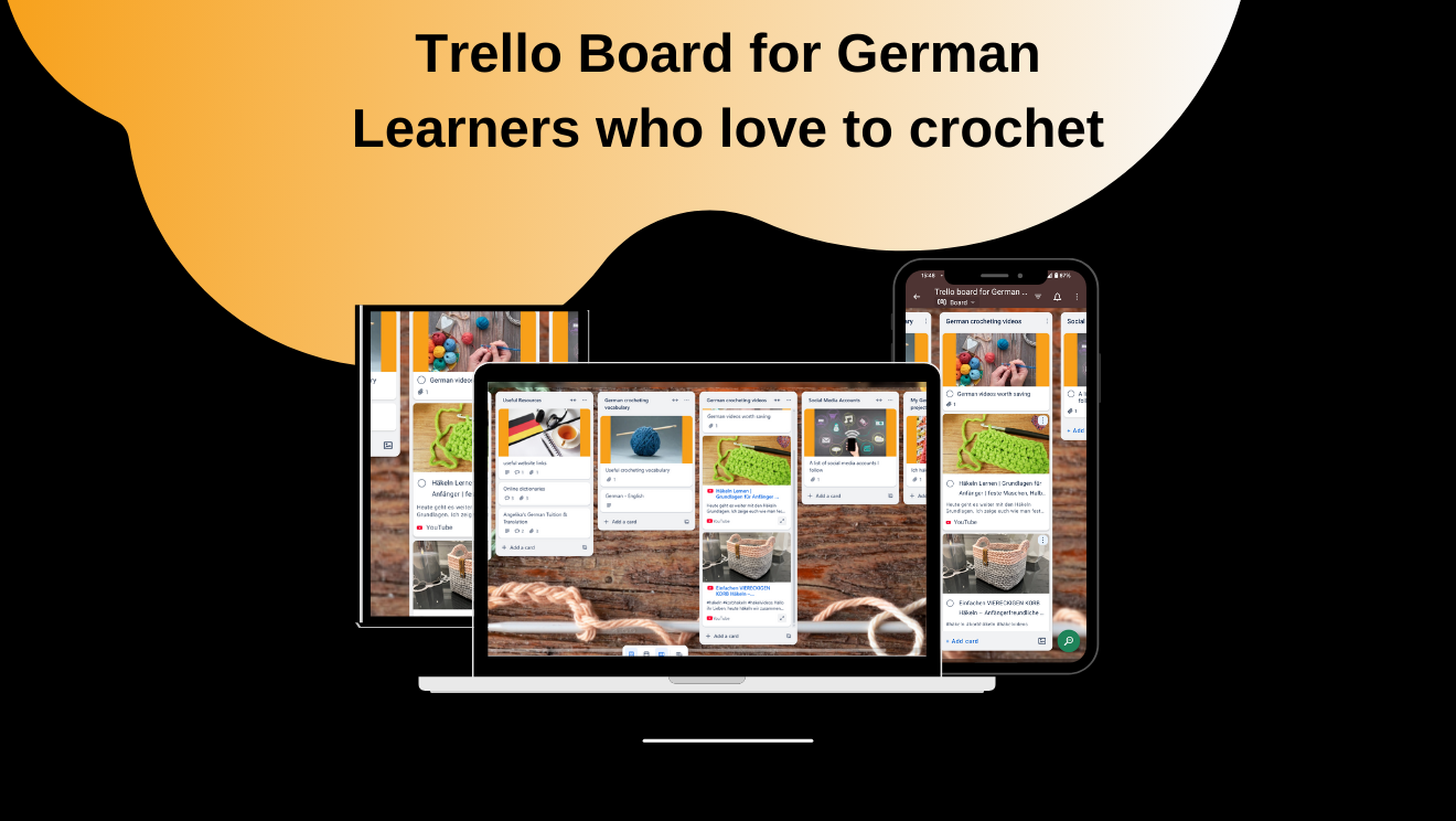 Trello Board for German Learners who love to crochet