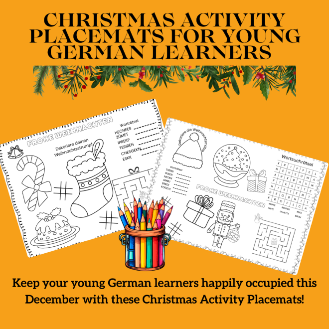 Christmas Activity Placemats for Young German Learners