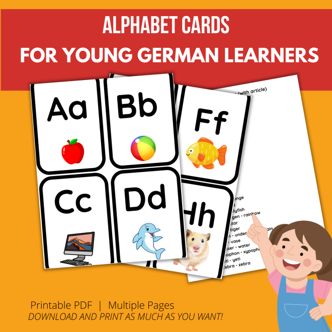 Alphabet Cards for Young German Learners