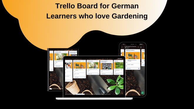 Trello Board for German Learners who love gardening