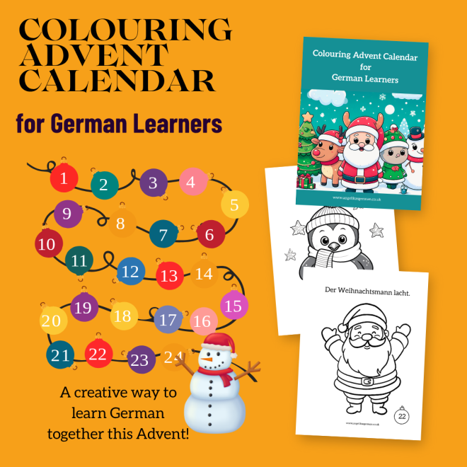 Colouring Advent Calendar for German Learners