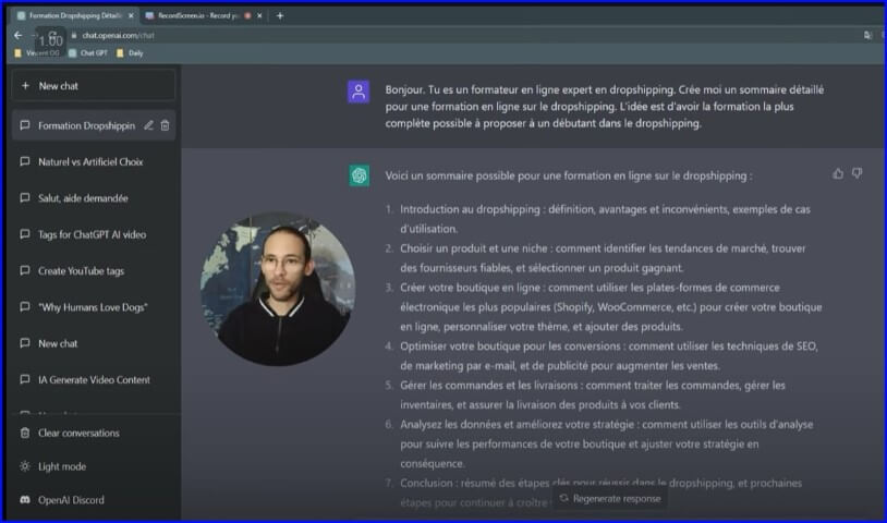 Créer un cours en ligne en 5 minutes avec Chat GPT : avantages et risques potentiels