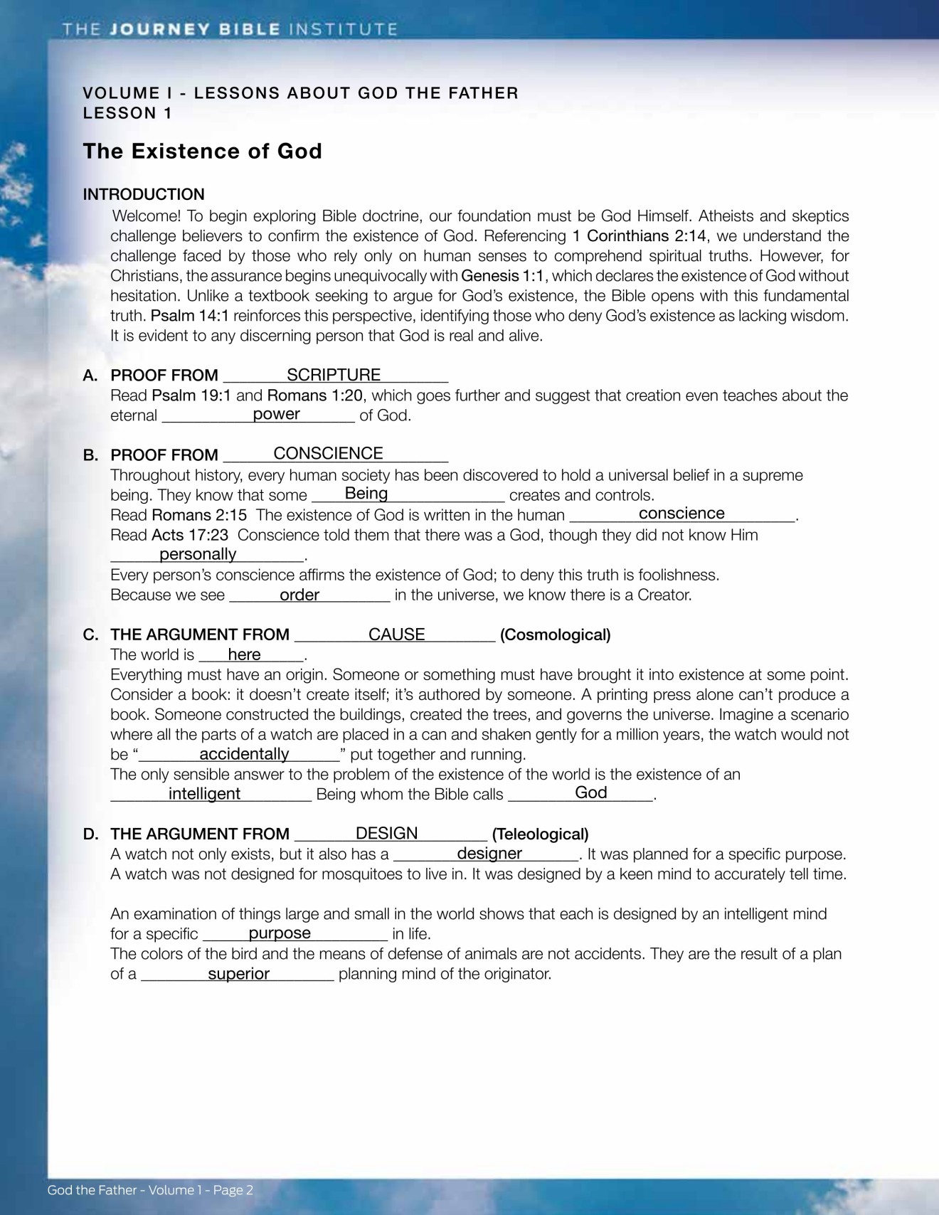 The Journey Bible Institute - 100 Bible Lessons