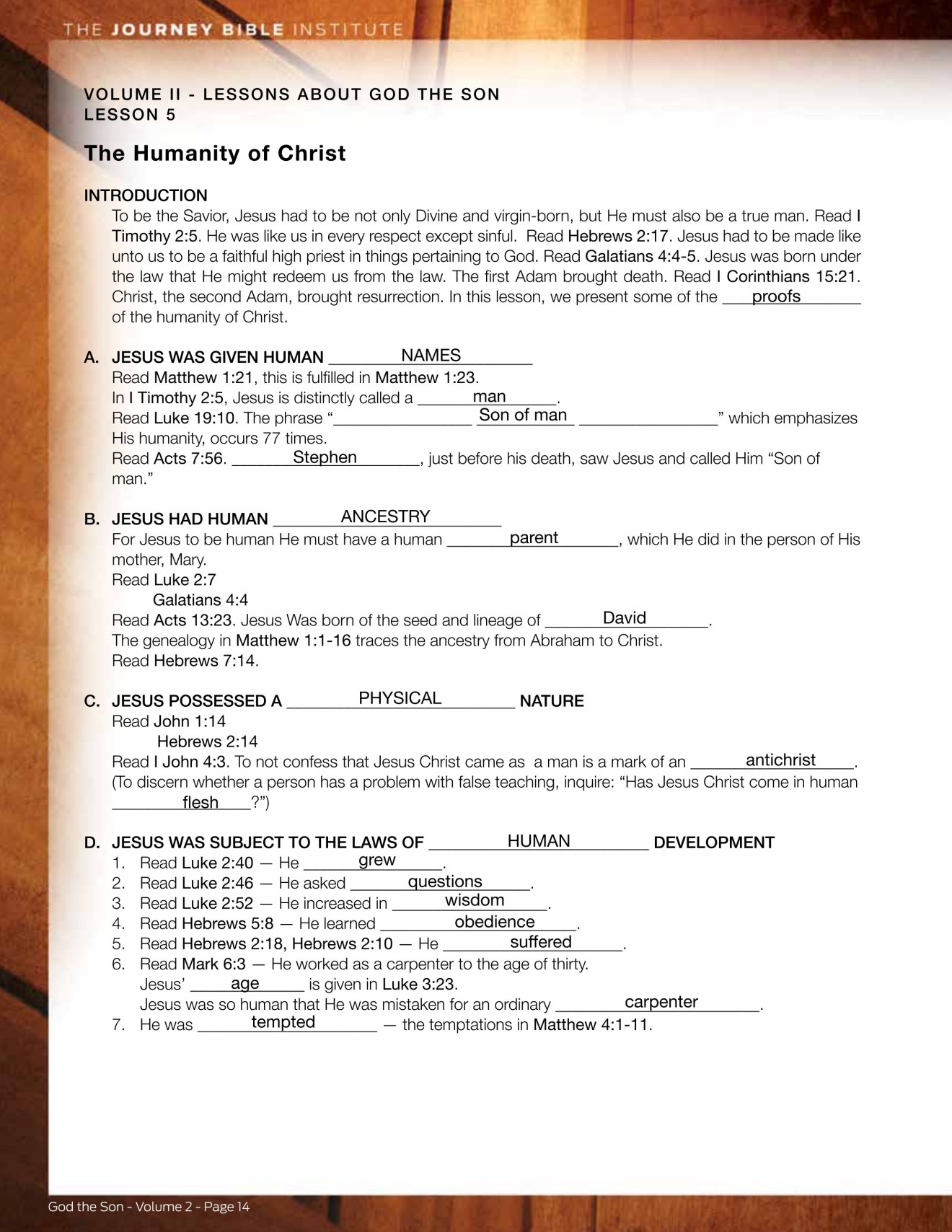 The Journey Bible Institute - 100 Bible Lessons