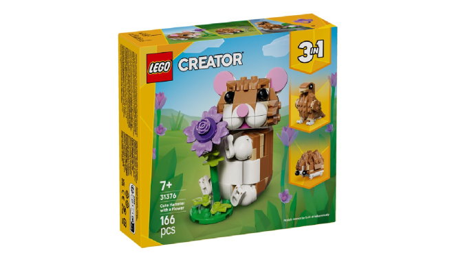 Cute Hamster with a Flower