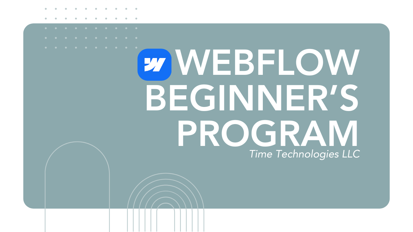 Webflow Beginner Training Program