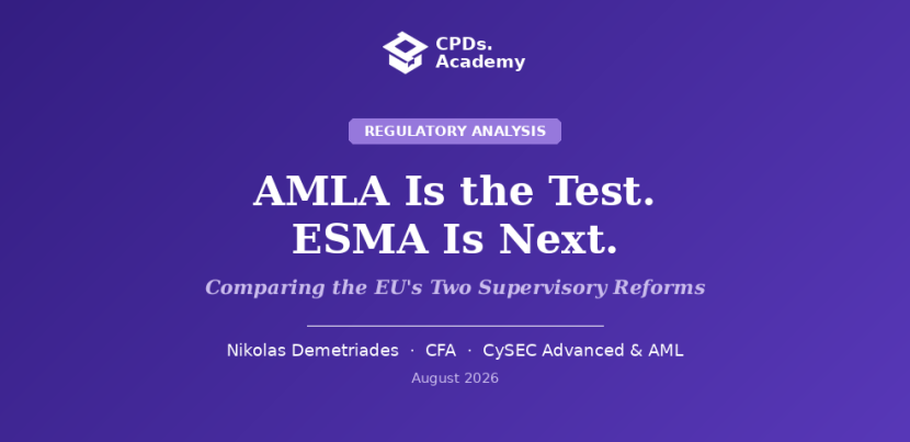 AMLA Is the Test, ESMA Is Next: How the EU's Two Supervisory Reforms Actually Differ
