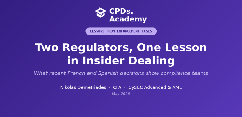 Two Regulators, One Lesson: What Recent French and Spanish Insider Dealing Decisions Tell Compliance Teams