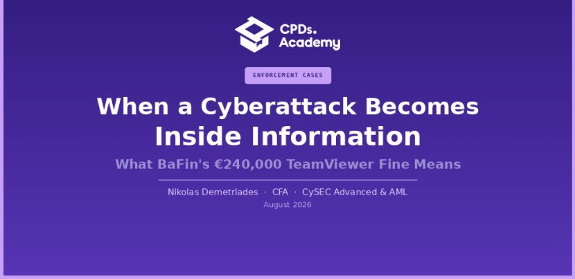 When a Cyberattack Becomes Inside Information: What BaFin's €240,000 TeamViewer Fine Means for EU Issuers