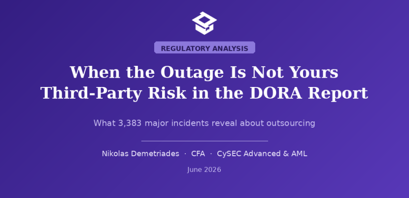The 2025 ESA DORA report shows 29% of major ICT incidents originated from third-party providers. What it means for regulated firms.