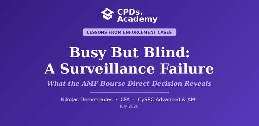 AMF Bourse Direct Decision: Market Abuse Surveillance Lessons (Busy But Blind)