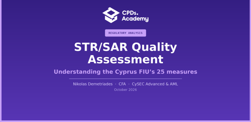 STR/SAR Quality Assessment: Understanding the Cyprus FIU's 25 Measures