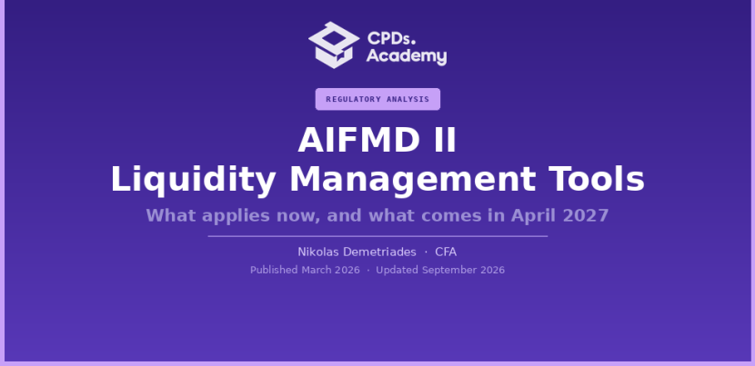 AIFMD II Liquidity Management Tools: What Applies Now and What Comes in April 2027