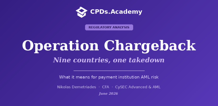 When the Payment Rails Become the Laundromat: What Operation Chargeback Reveals About Payment Institution Risk