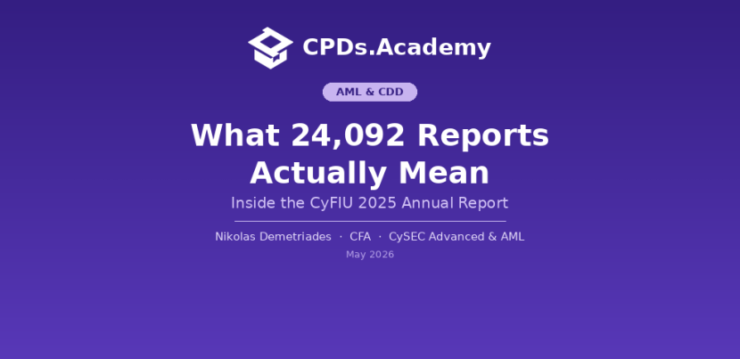 The MOKAS 2025 Annual Report: What 24,092 Suspicious Transaction Reports Actually Mean for Cyprus Compliance Operations