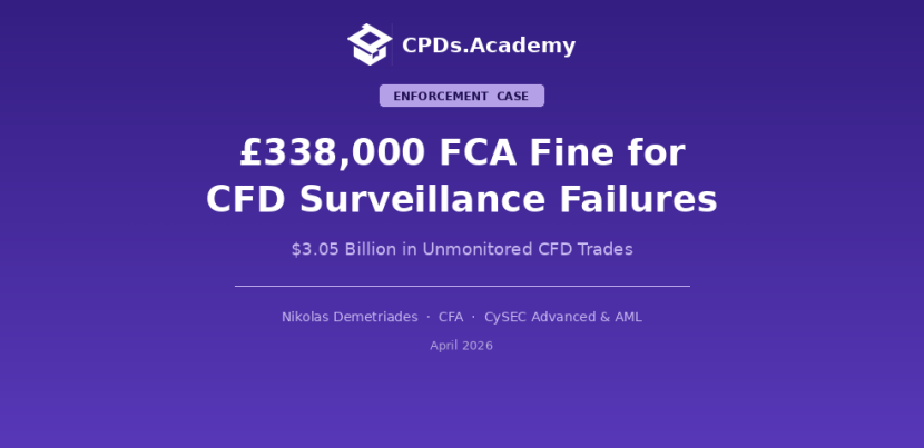 £338,000 FCA Fine for CFD Surveillance Failures: What the Dinosaur Merchant Bank Case Means for Compliance Teams