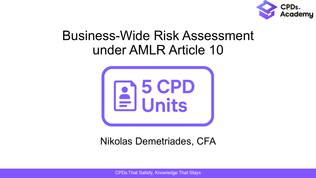 Business-Wide Risk Assessment under AMLR Article 10