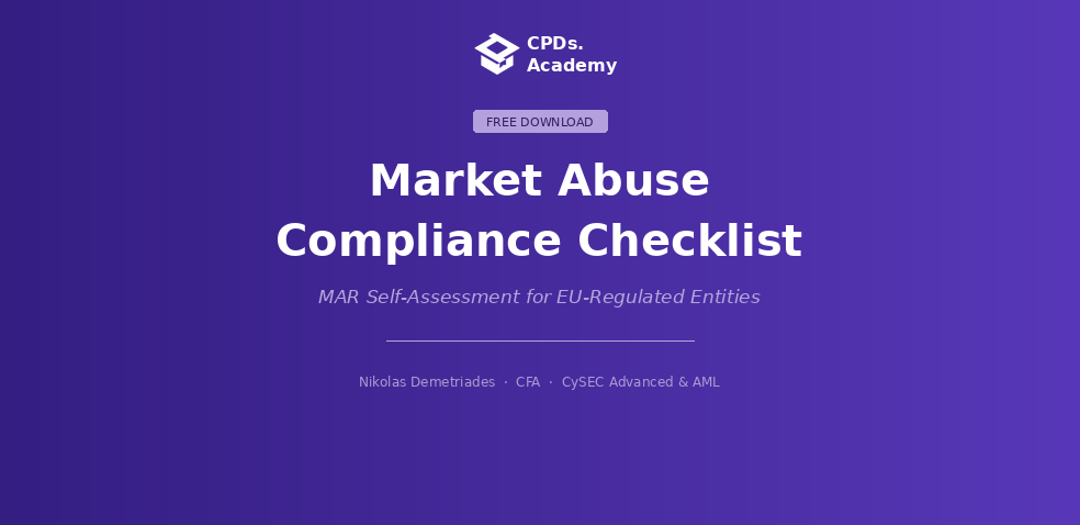 Market Abuse Compliance Checklist