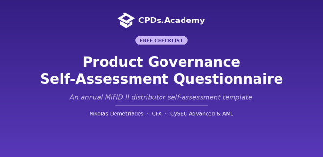 Product Governance Self-Assessment Questionnaire