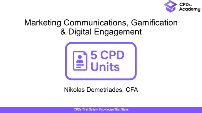 Marketing Communications, Gamification & Digital Engagement