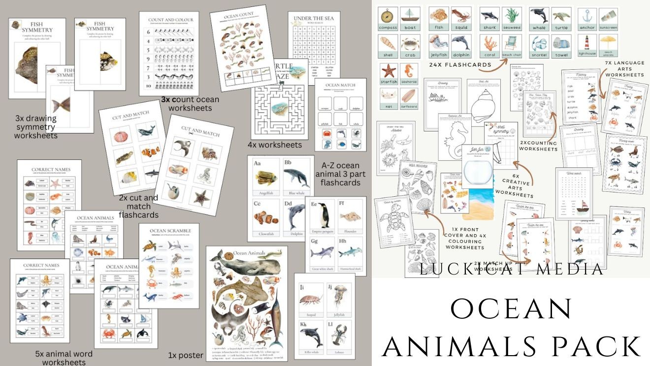 Ocean Animals Early Learning Pack