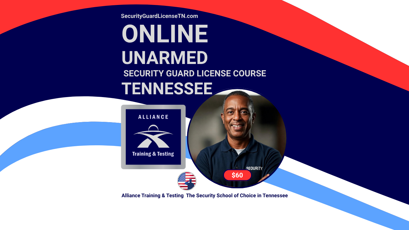 Online Unarmed Security Officer Guard Card License Course TN