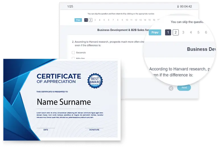 main_features.Recognize milestones with automated certificates