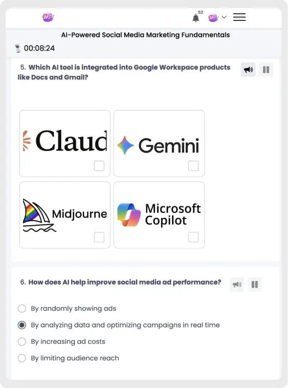 main_features.Measure performance with advanced quizzing