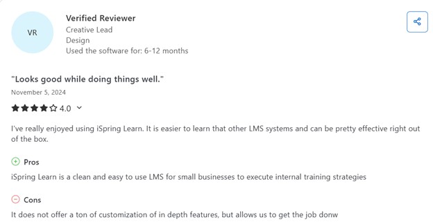 Ispring Learn review