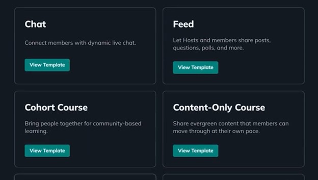 Mighty Networks dashboard