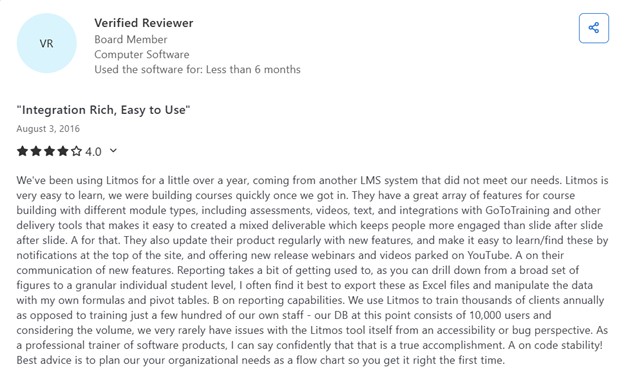 Litmos review