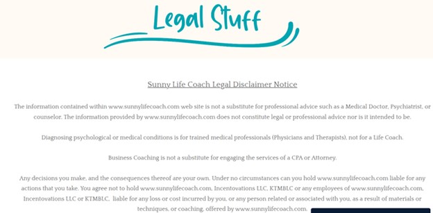 disclaimer notice
