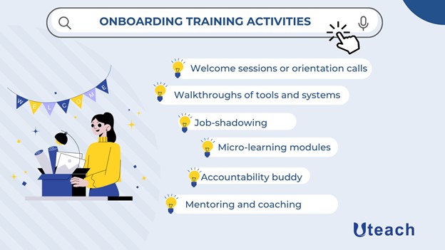 Onboarding training activities