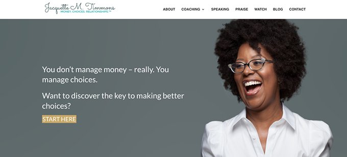 Jacquette Timmons landing page