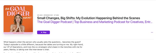 Podcast example