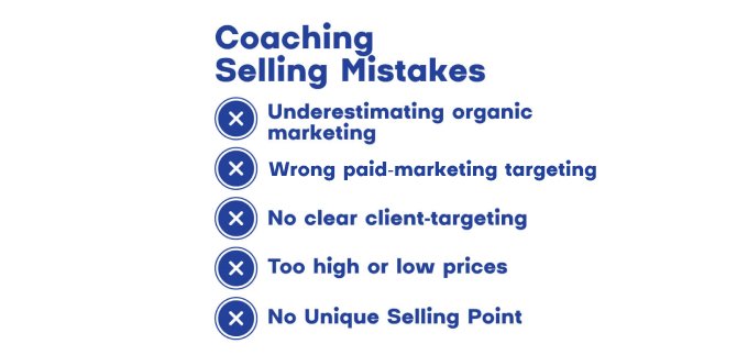 Coaching selling mistakes