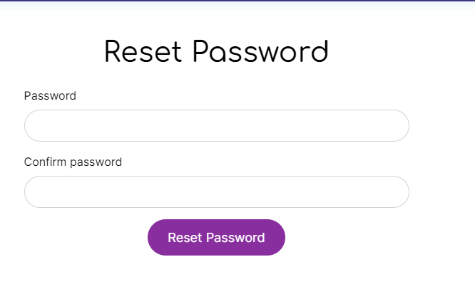 How to reset a password