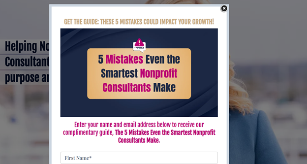 Pop up example