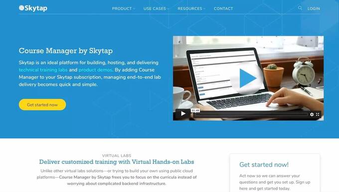 Skytap homepage