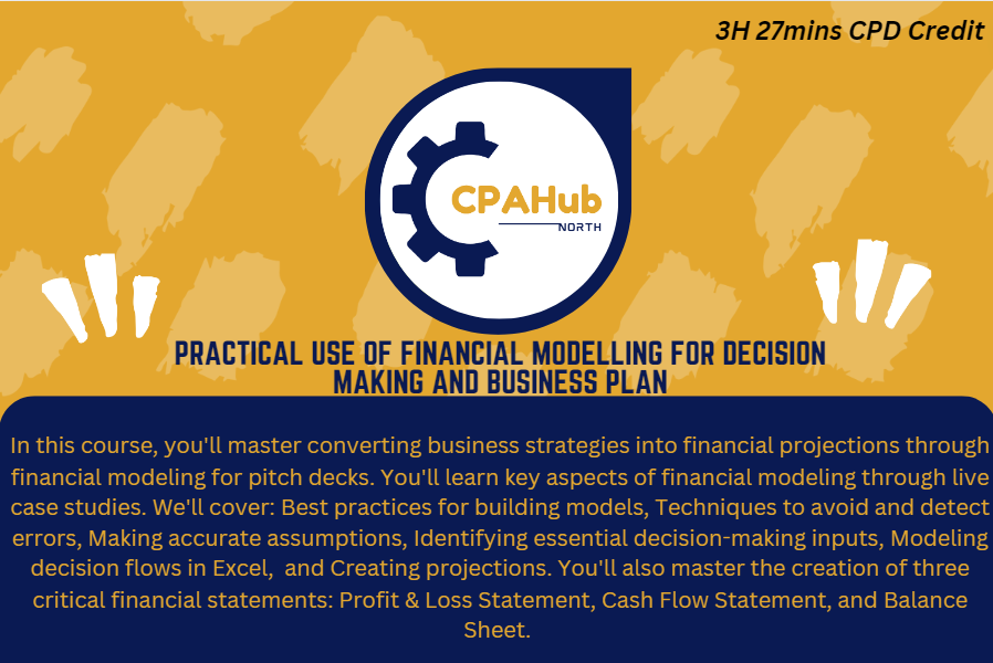 Practical use of Financial Modelling for Decision Making and Business Plan